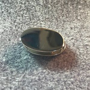 .925 Sterling silver oval enhancer/pendant